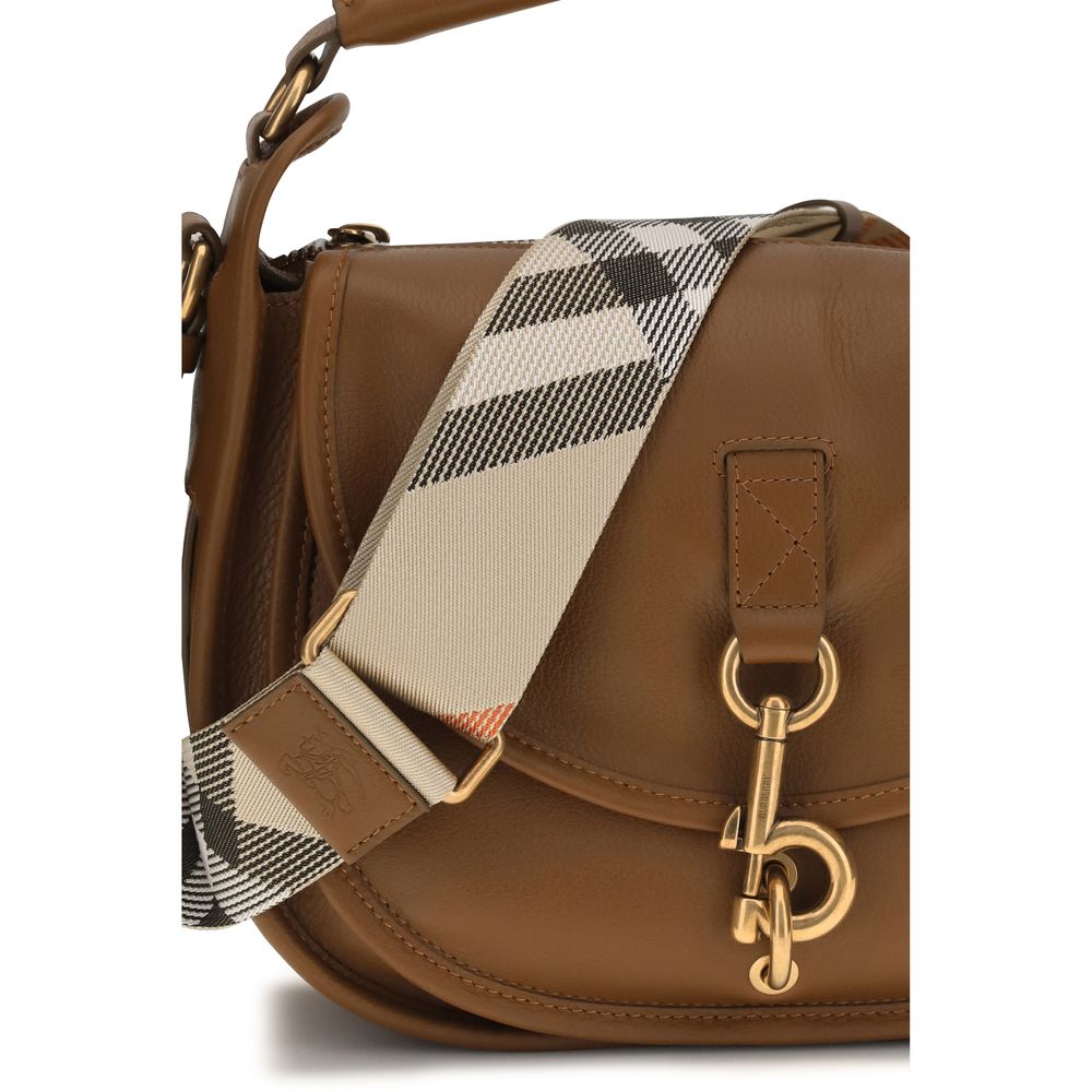 Burberry Brown Calf Leather Bos Taurus Shoulder Bag Burberry