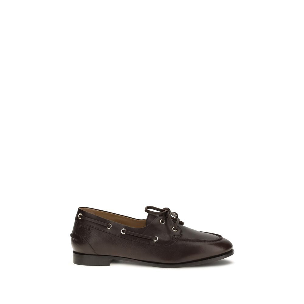 Bally Brown Calf Leather Bos Taurus Slip-On Loafers Bally