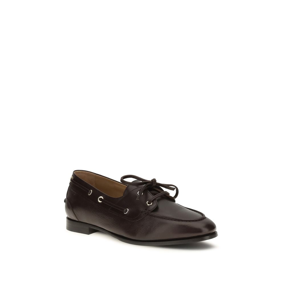 Bally Brown Calf Leather Bos Taurus Slip-On Loafers Bally