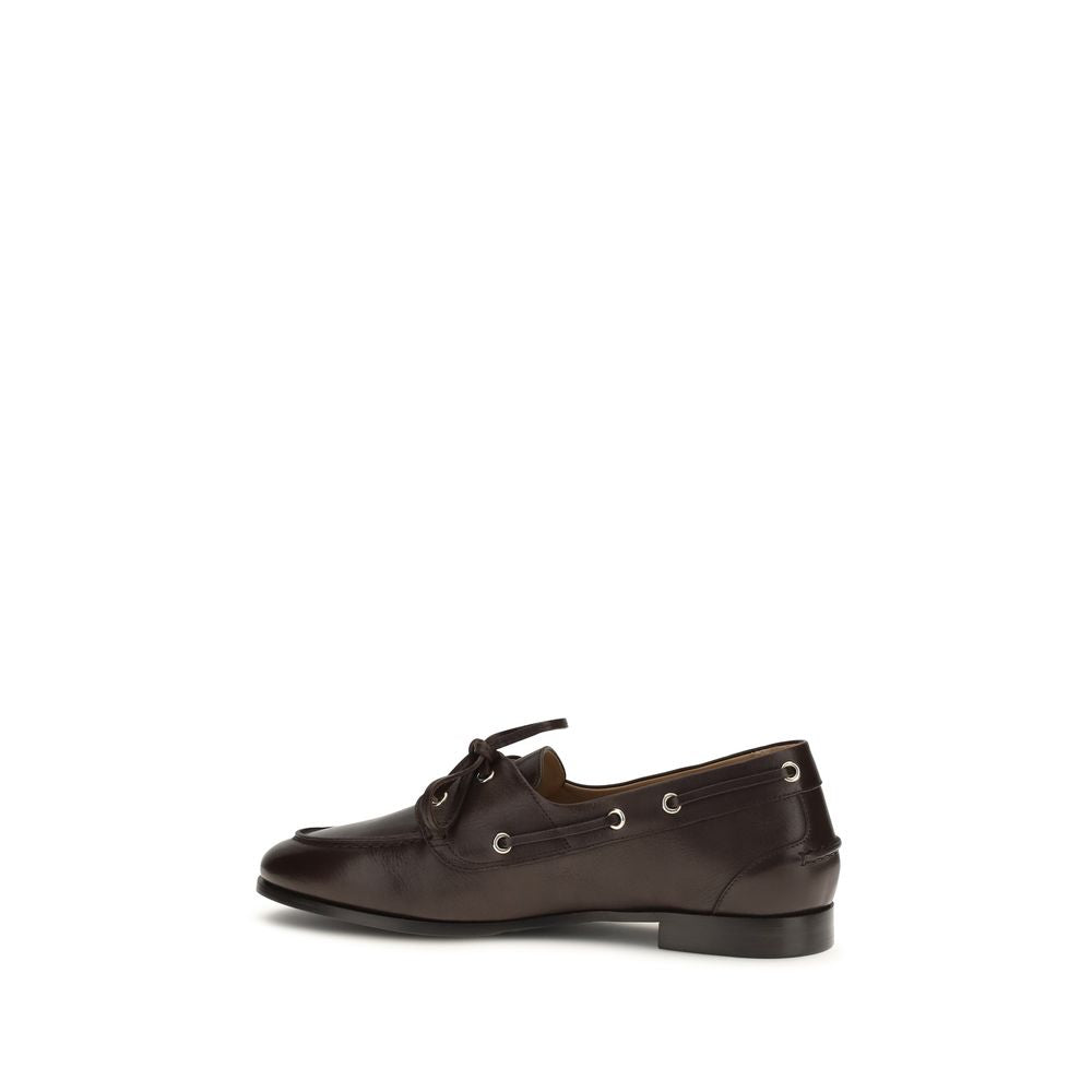 Bally Brown Calf Leather Bos Taurus Slip-On Loafers Bally