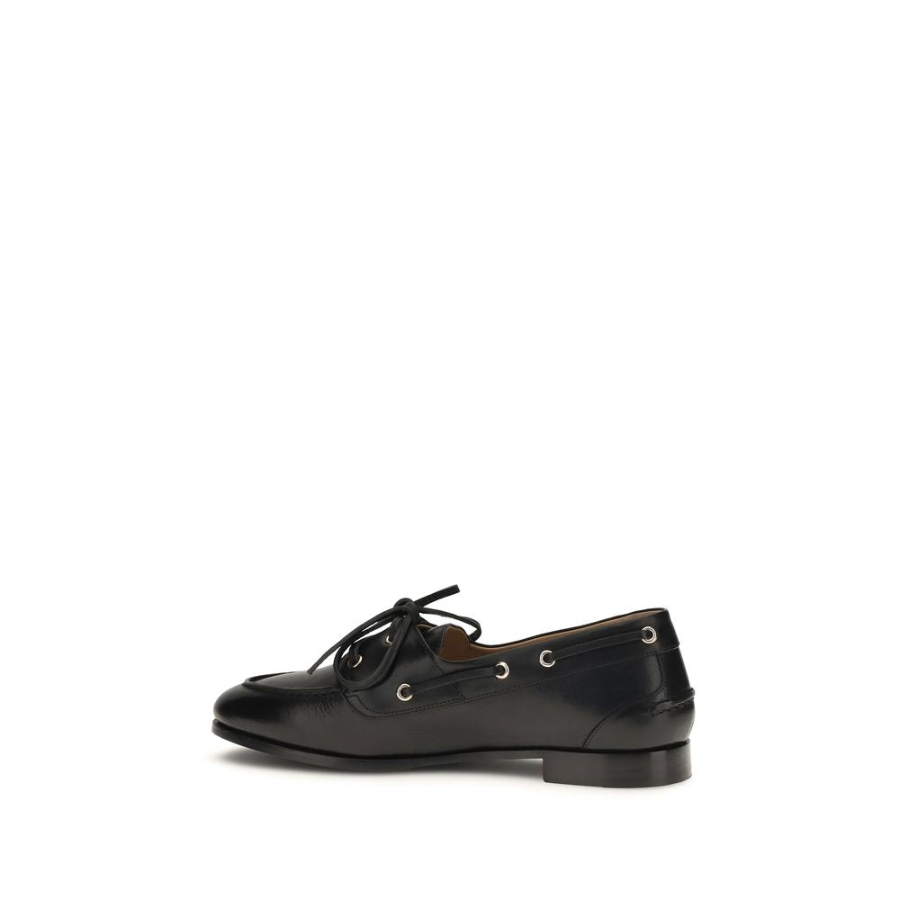 Bally Black Calf Leather Bos Taurus Slip-On Loafers Bally