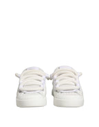 Dolce & Gabbana White Calfskin Leather Low Top Sneakers Shoes