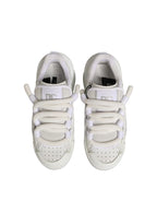 Dolce & Gabbana White Calfskin Leather Low Top Sneakers Shoes
