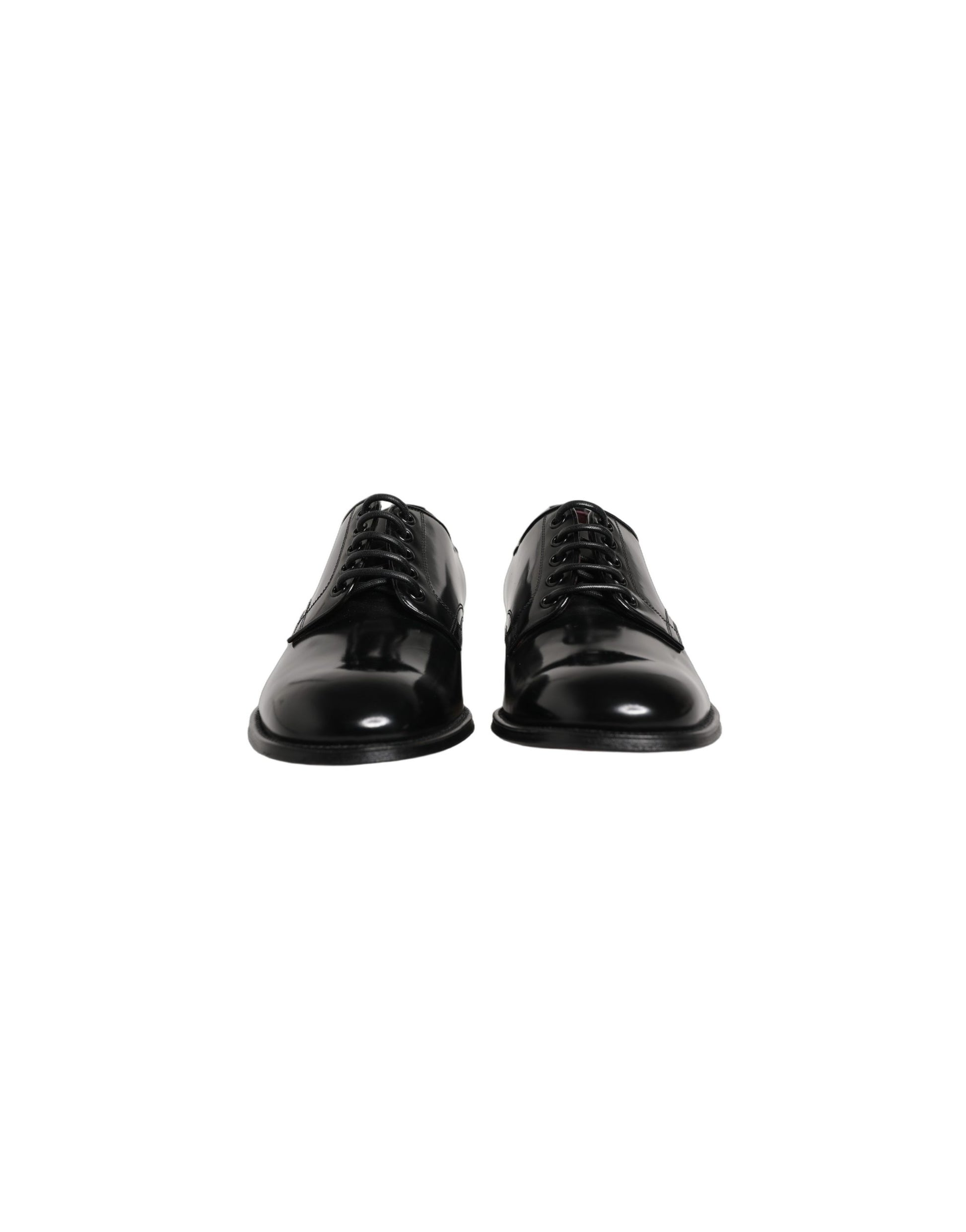 Dolce & Gabbana Black Calfskin Leather Derby Men Dress Shoes Dolce & Gabbana