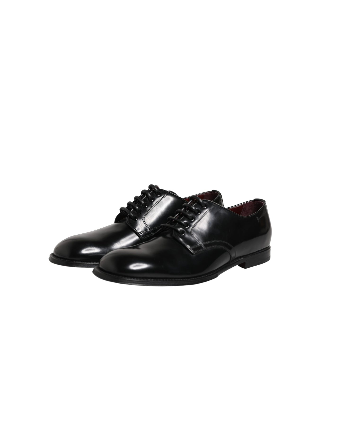 Dolce & Gabbana Black Calfskin Leather Derby Men Dress Shoes Dolce & Gabbana
