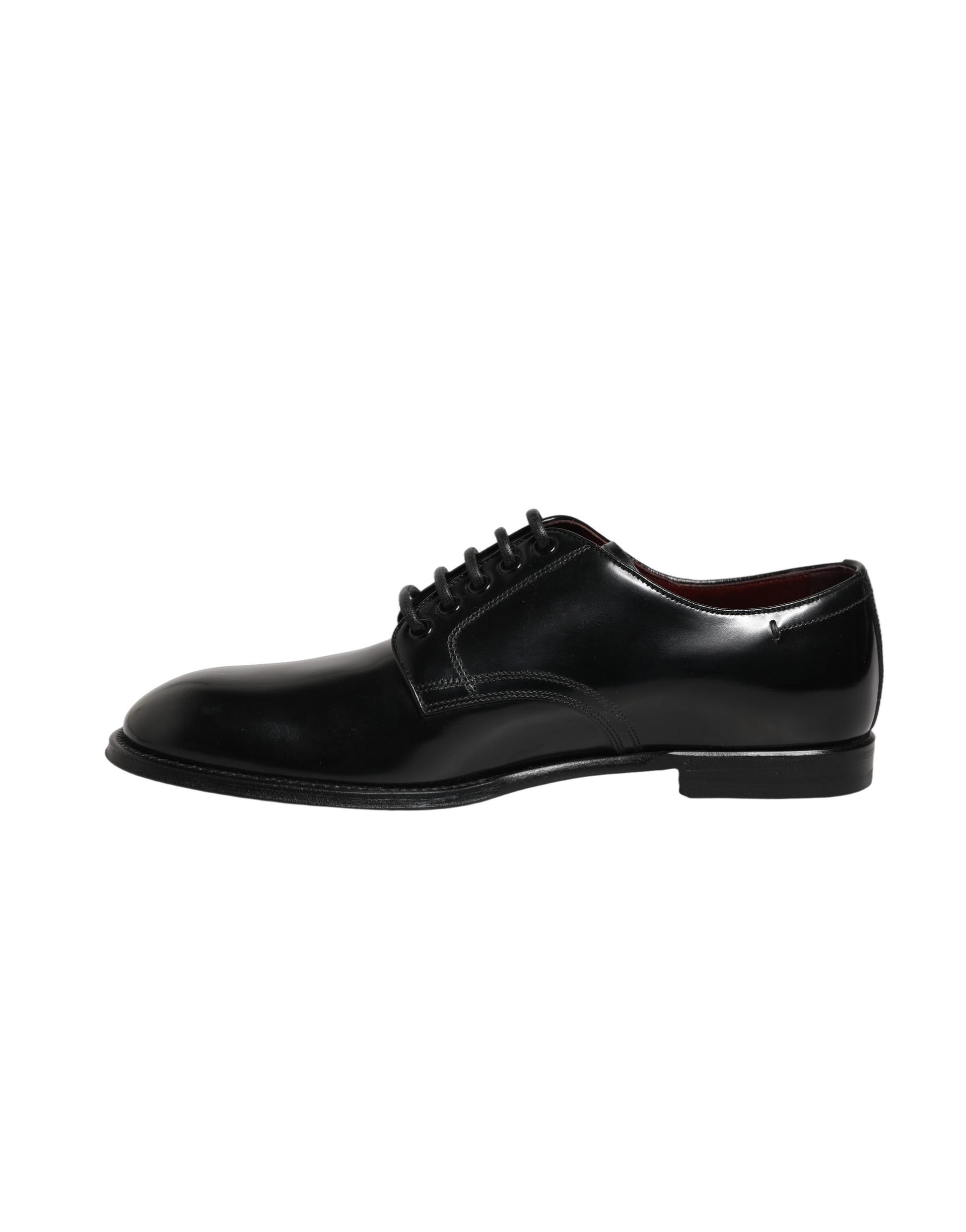 Dolce & Gabbana Black Calfskin Leather Derby Men Dress Shoes Dolce & Gabbana