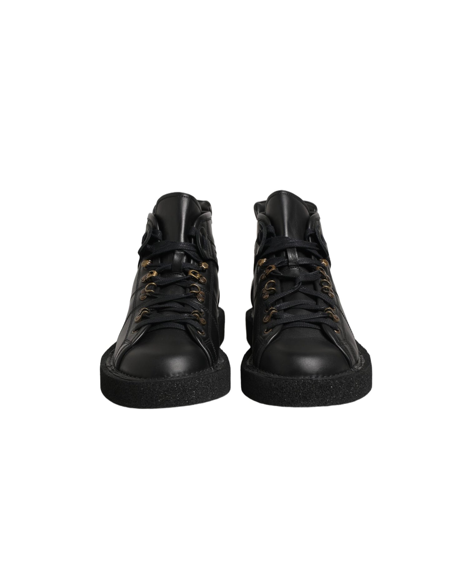 Dolce & Gabbana Black Leather Lace Up Men Ankle Boots Shoes Dolce & Gabbana