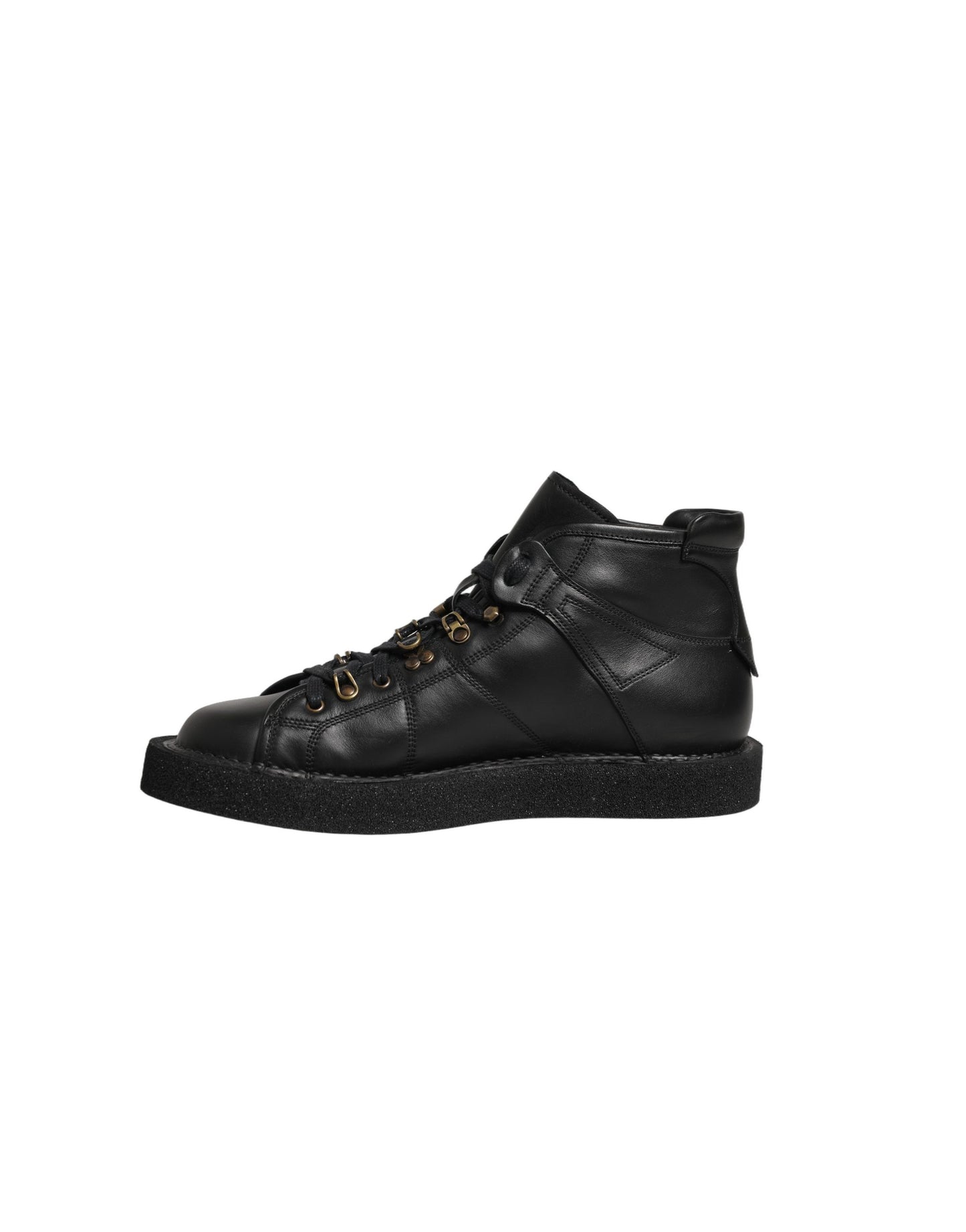 Dolce & Gabbana Black Leather Lace Up Men Ankle Boots Shoes Dolce & Gabbana