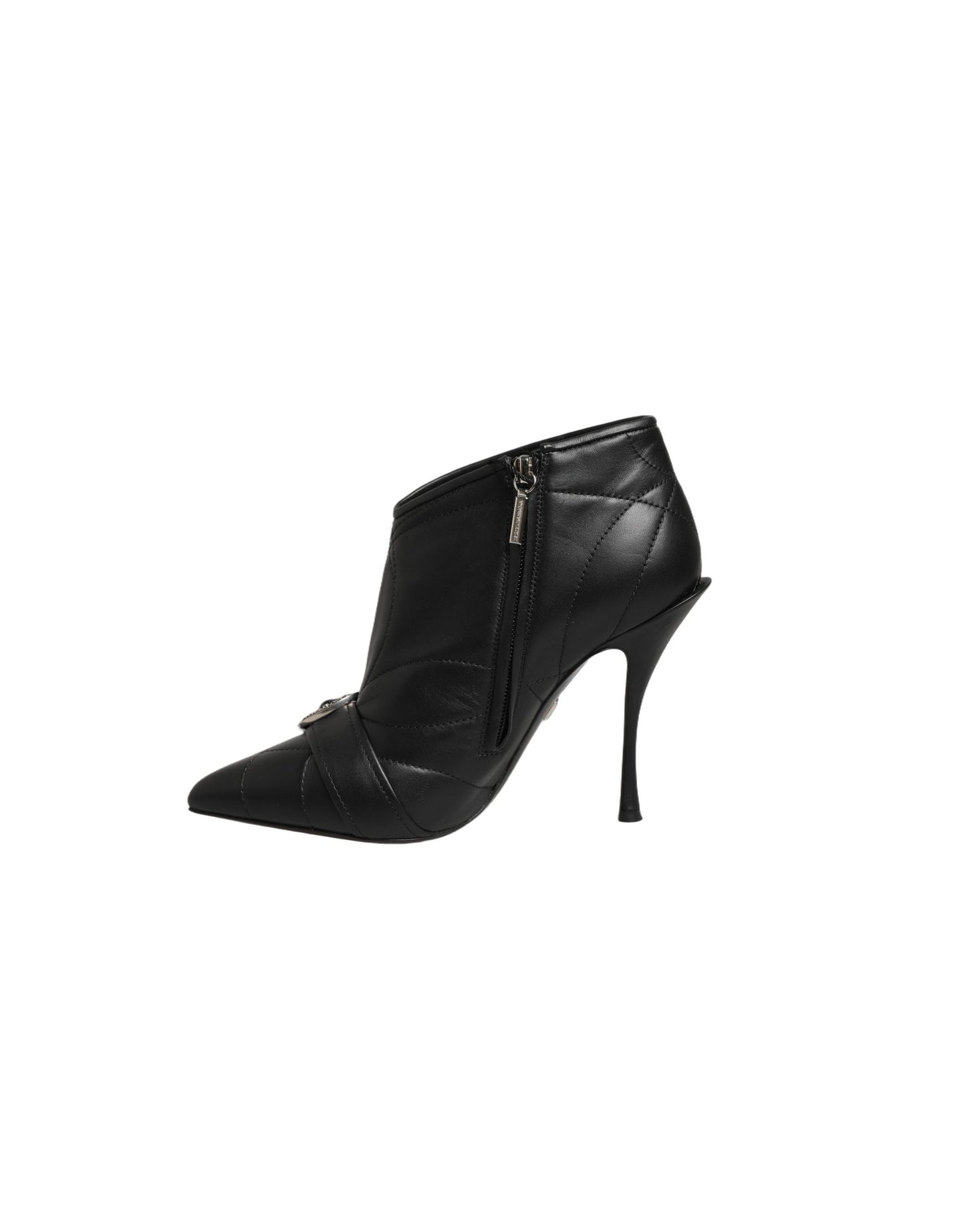 Dolce & Gabbana Black Devotion Quilted Buckled Boots Shoes Dolce & Gabbana