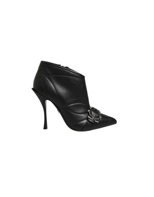 Dolce & Gabbana Black Devotion Quilted Buckled Boots Shoes Dolce & Gabbana