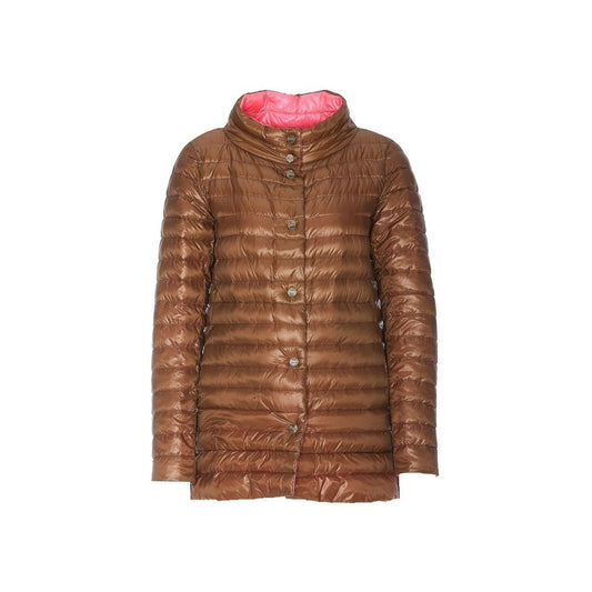 Herno Brown Polyamide Coat Herno