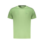 Green cotton men's T-shirt by Coveri Moving, featuring a comfortable fit and simple design, shown on a plain background.