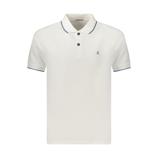 Coveri Moving Bianco Cotton Men Polo Coveri Moving