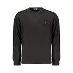 Black cotton men's sweatshirt by Coveri Moving featuring a comfortable fit and casual style with subtle branding.