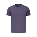 Blue cotton men's T-shirt by Coveri Moving featuring a classic fit and subtle branding, shown on a neutral background.