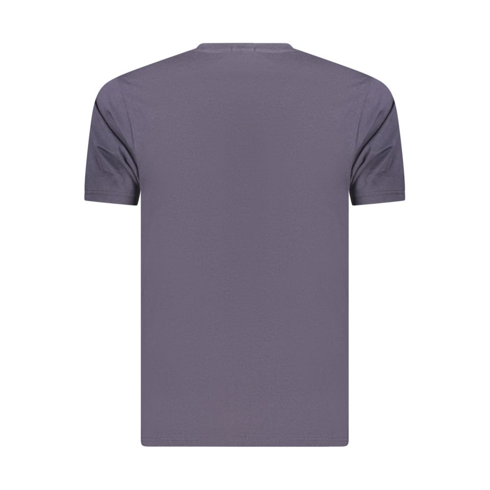 Coveri Moving men's blue cotton T-shirt with a simple design, featuring a comfortable fit and short sleeves.