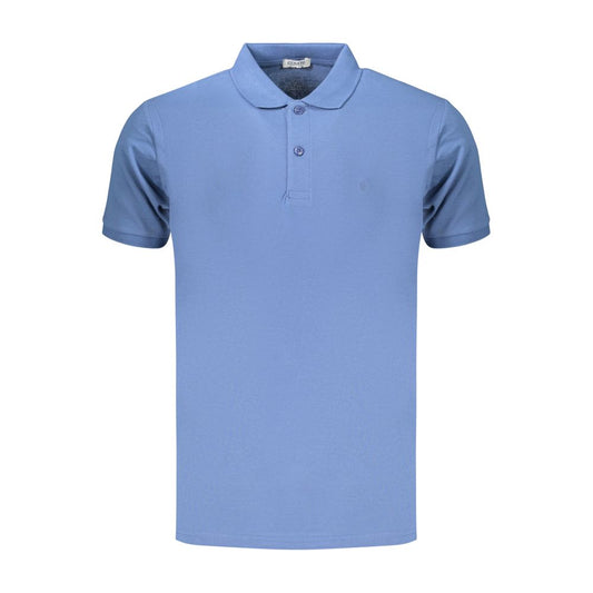 Coveri Moving Blue Cotton Men's Polo Shirt Coveri Moving