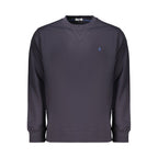 Blue cotton men's sweatshirt from Coveri Moving with a relaxed fit and minimal design, ideal for casual wear.
