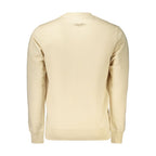 Beige cotton men's sweatshirt by Coveri Moving featuring a comfortable fit and classic crewneck design.