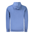 Blue cotton men's sweatshirt by Coveri Moving with a casual fit and minimalist design, shown on a plain background.