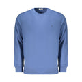 Coveri Moving blue cotton men's sweatshirt with a relaxed fit, featuring a casual design and soft fabric for comfortable wear.