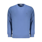 Coveri Moving blue cotton men's sweatshirt with a relaxed fit, featuring a casual design and soft fabric for comfortable wear.