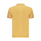 Coveri Moving orange cotton men's polo shirt with collar and short sleeves, featuring a classic fit and smooth fabric.
