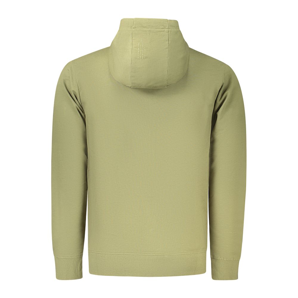 Coveri Moving Verde cotton men's hoodie featuring a drawstring hood and front pocket, stylish and comfortable casual wear.