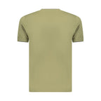 Green cotton men's T-shirt by Coveri Moving with a relaxed fit and subtle branding, shown laid flat on a neutral background.