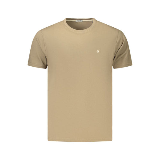 Coveri Moving Brown Cotton Men's T-Shirt Coveri Moving