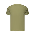 Coveri Moving Verde Cotton Men's T-Shirt showing a green cotton T-shirt with a relaxed fit and simple design.