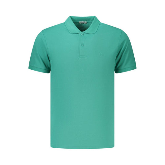 Coveri Moving Green Cotton Men's Polo Coveri Moving