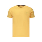 Coveri Moving orange cotton men's T-shirt with a classic fit and short sleeves, displayed flat on a white background.