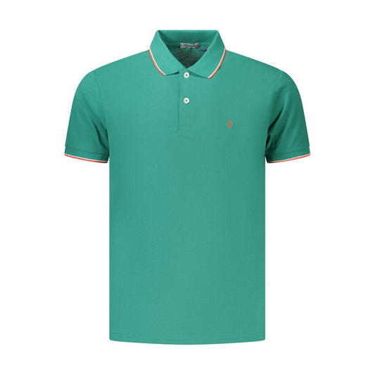 Coveri Moving Green Cotton Men's Polo Shirt Coveri Moving