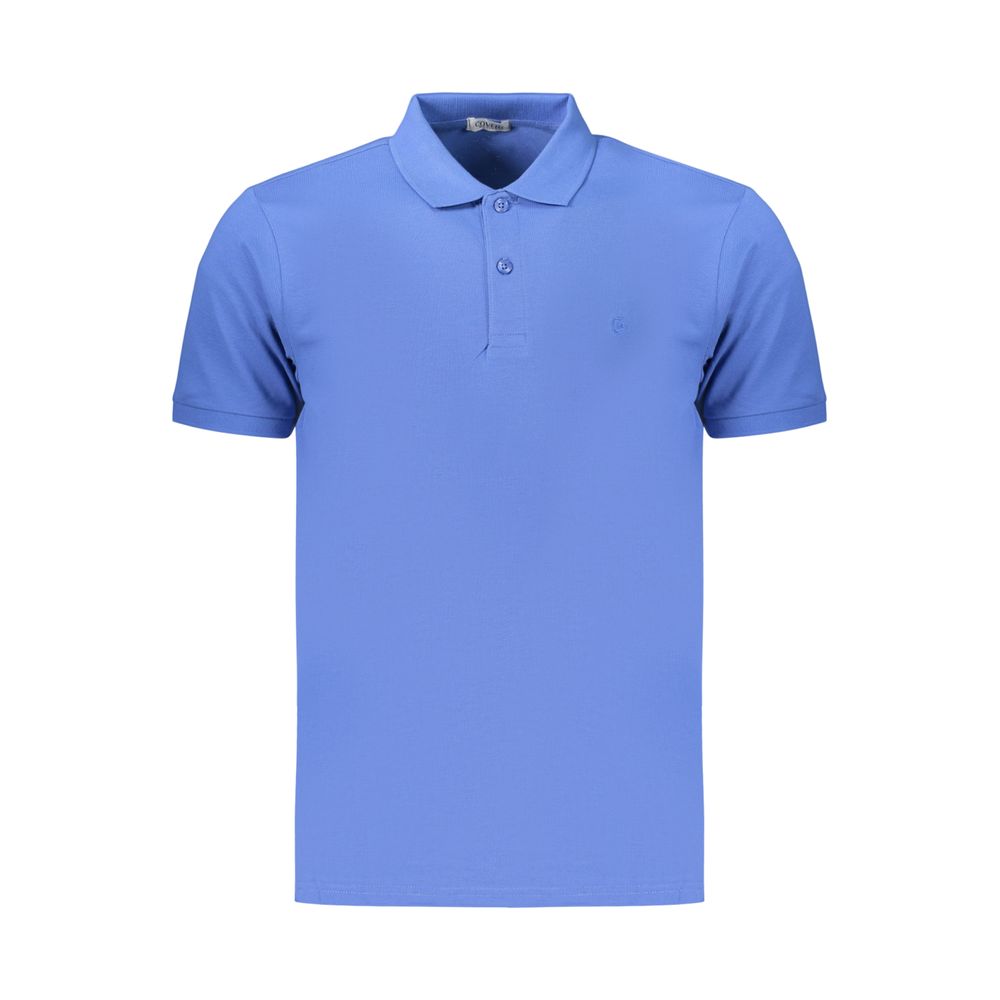 Coveri Moving Blue Cotton Men's Polo Shirt Coveri Moving