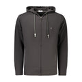 Black cotton men's sweatshirt by Coveri Moving with a relaxed fit and simple design, shown on a plain background.
