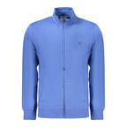Blue cotton men's sweatshirt from Coveri Moving with a relaxed fit and minimalist design, ideal for casual wear.