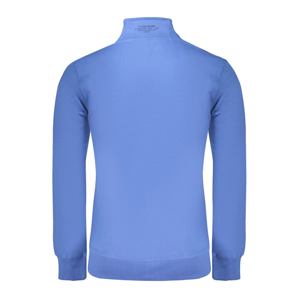 Blue cotton men's sweatshirt by Coveri Moving featuring a relaxed fit and casual style.
