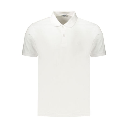 Coveri Moving Bianco Cotton Men's Polo Coveri Moving
