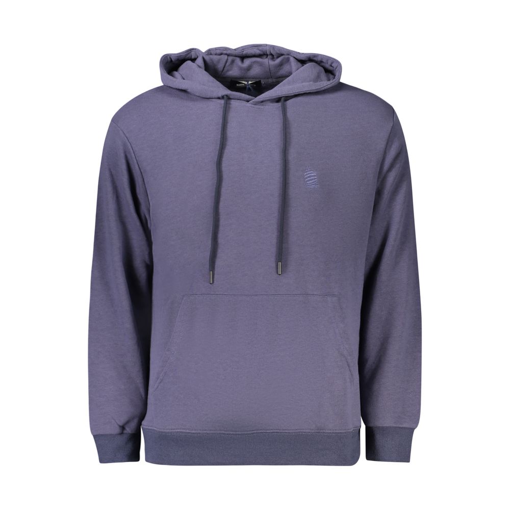 Marina Yachting blue cotton men's sweatshirt with a crew neck and long sleeves, casual and comfortable for everyday wear.