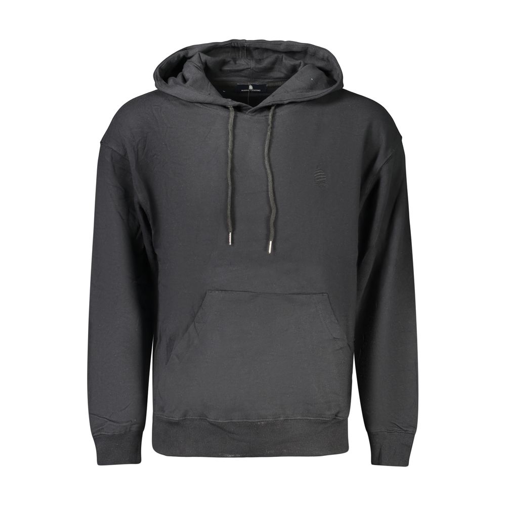 Black cotton men's sweatshirt by Marina Yachting, featuring a comfortable fit and classic crewneck style.
