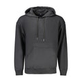 Black cotton men's sweatshirt by Marina Yachting, featuring a comfortable fit and classic crewneck style.