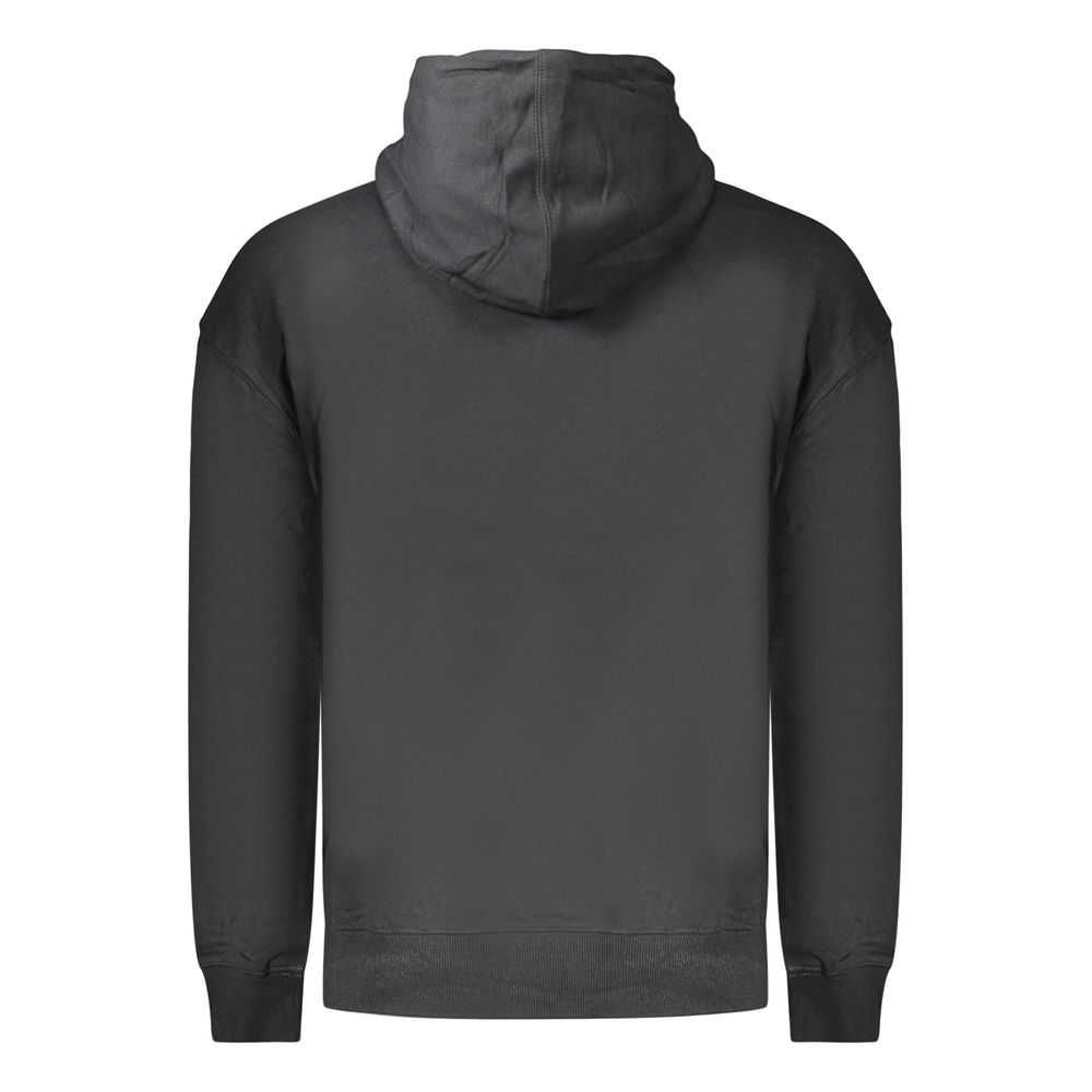 Black cotton men's sweatshirt by Marina Yachting, featuring a comfortable fit and casual style, shown on a plain background.