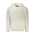 White cotton men's sweatshirt by Marina Yachting with a crew neck and relaxed fit, displayed on a hanger.