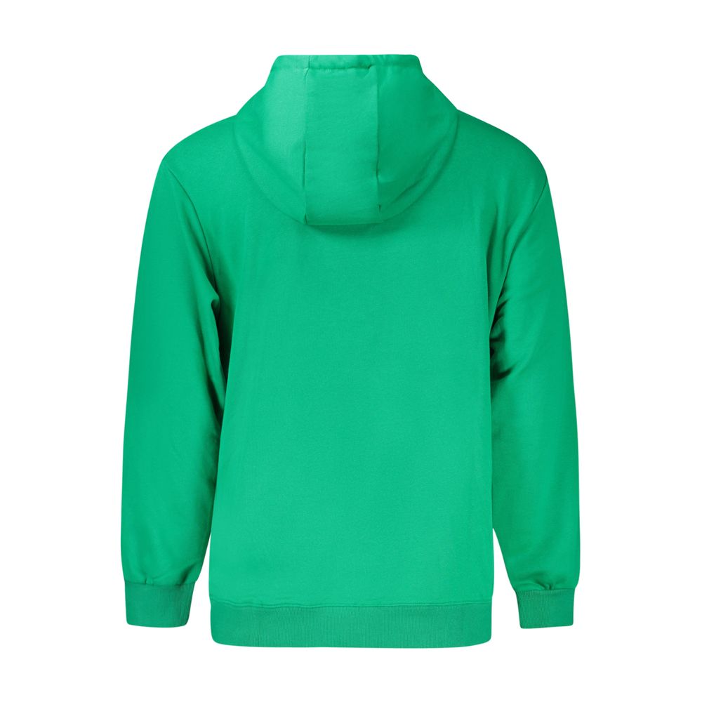 Green cotton men's sweatshirt from Marina Yachting with a casual fit and crew neckline, displayed on a hanger.