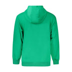 Green cotton men's sweatshirt from Marina Yachting with a casual fit and crew neckline, displayed on a hanger.