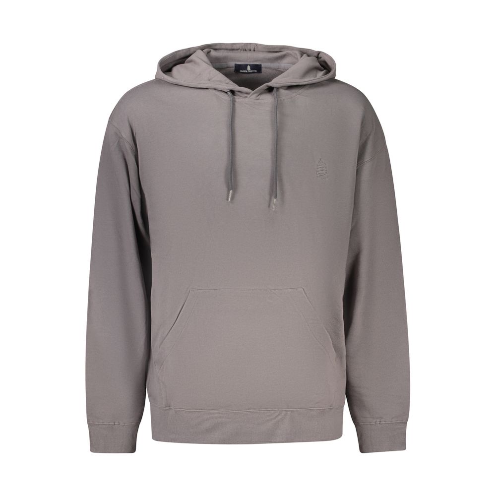 Gray cotton men's sweatshirt by Marina Yachting, featuring a comfortable fit and casual style, shown on a model.