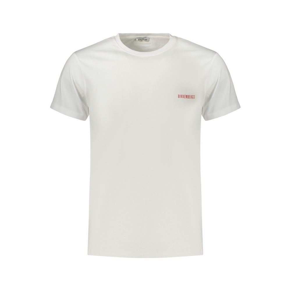 Bikkembergs White Cotton Mens T-Shirt Bikkembergs