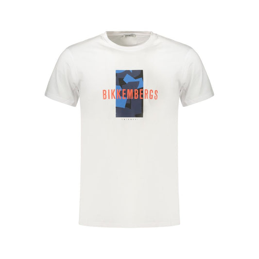 Bikkembergs White Cotton Men's T-Shirt Bikkembergs