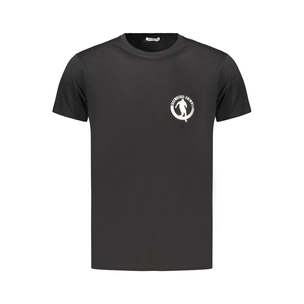 Bikkembergs Black Cotton Men's T-Shirt - Eljoys Fashion 